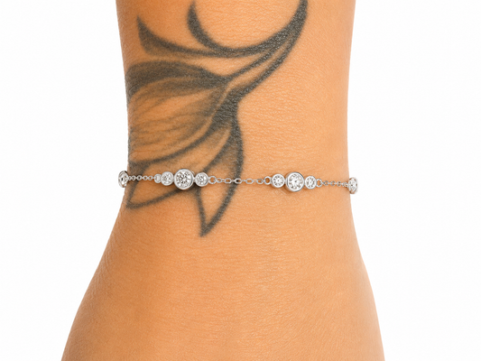 Bracciale multi pietre  moissanite - by Samyijoux