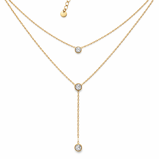 Collana Doppia Cristalli - by Samyijoux