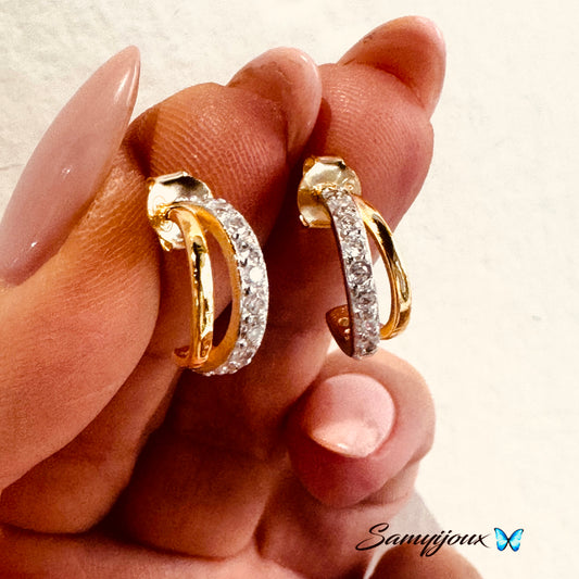 Orecchini Semicerchio Doppio - by Samyijoux