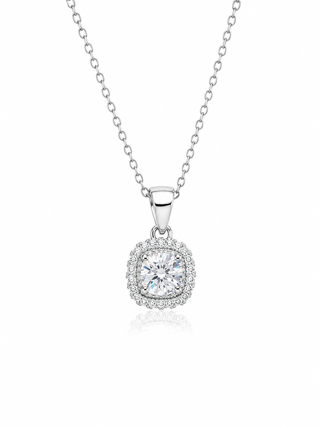 Collana quadrato moissanite - by Samyijoux