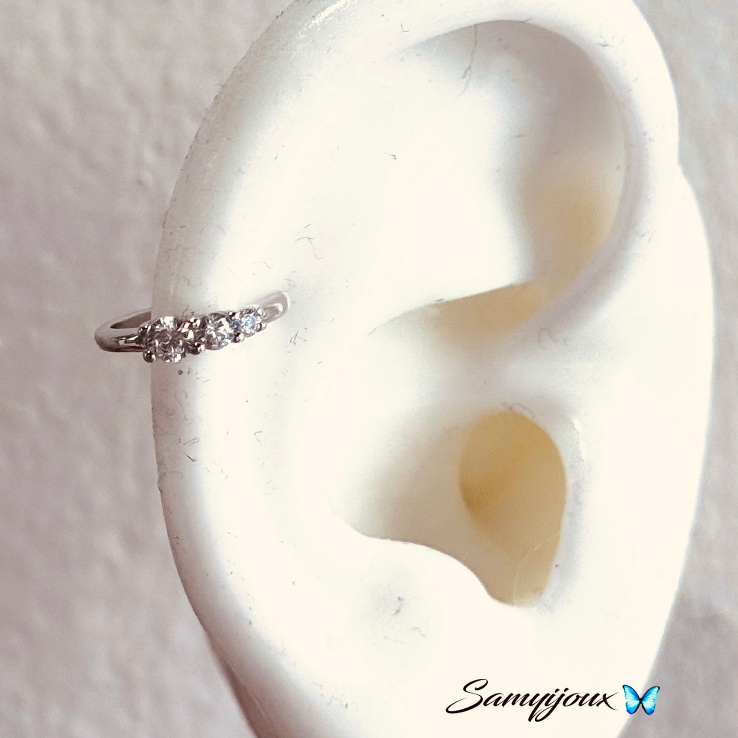 Earcuff minimal tre pietre - by Samyijoux