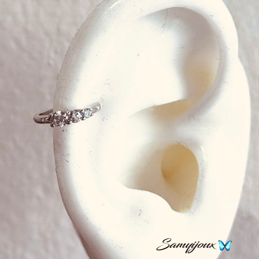 Earcuff minimal tre pietre - by Samyijoux
