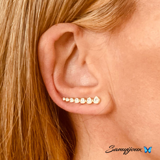 Orecchini arrampicanti a cipollotto - by Samyijoux