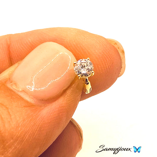 Mini Hoops Tragus Punto luce 4mm - by Samyijoux