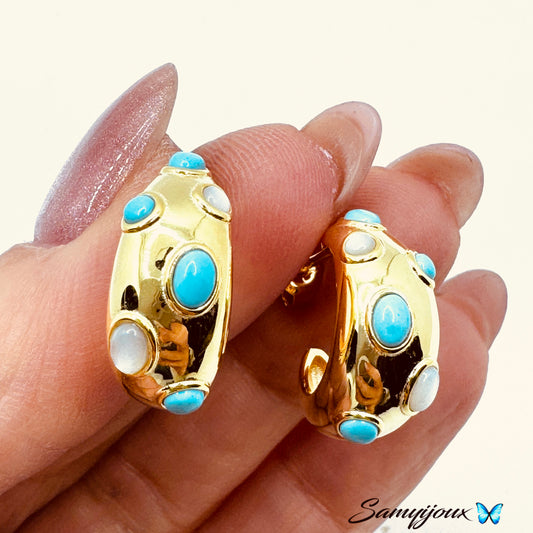 Cerchi con Gemme turchesi - by Samyijoux