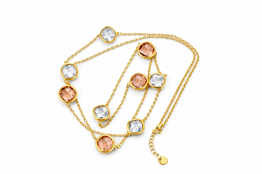 Collana Lunga Cristalli - by Samyijoux