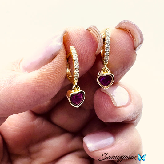 Hoops con cuore pendente - by Samyijoux