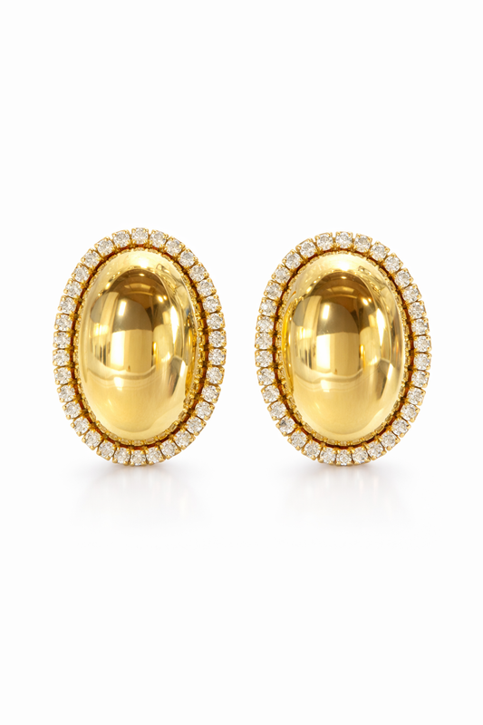 Orecchini Bottone cristallo - by Samyijoux