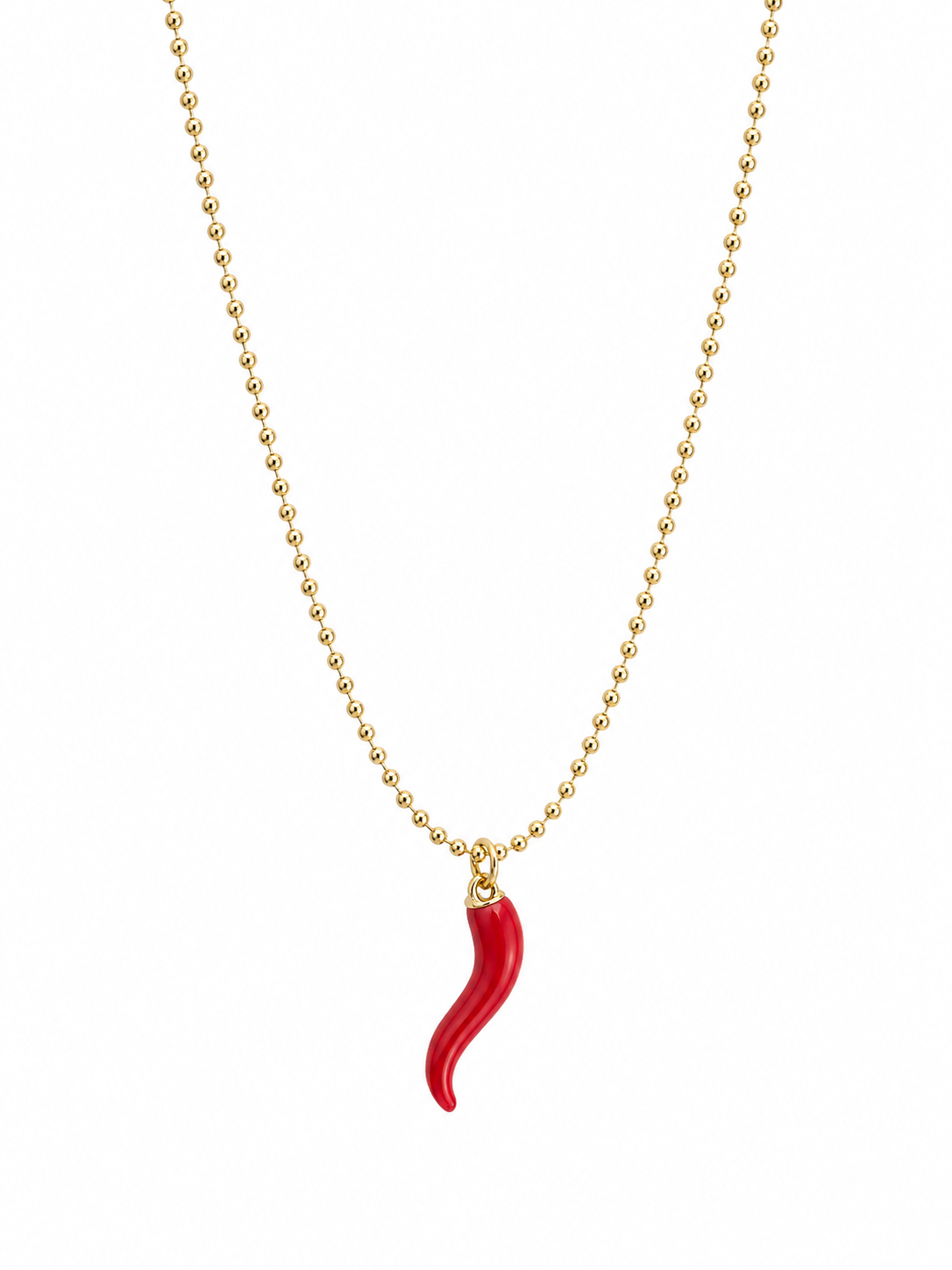 Collana cornetto rosso   - by Samyijoux