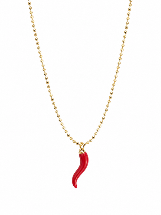 Collana cornetto rosso - by Samyijoux