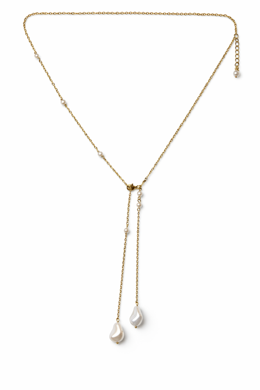 Collana Doppia con Perle e croce - by Samyijoux