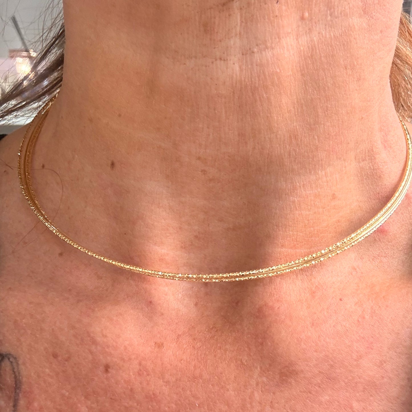 Collana Rigida Diamantata a tre fili uniti - by Samyijoux