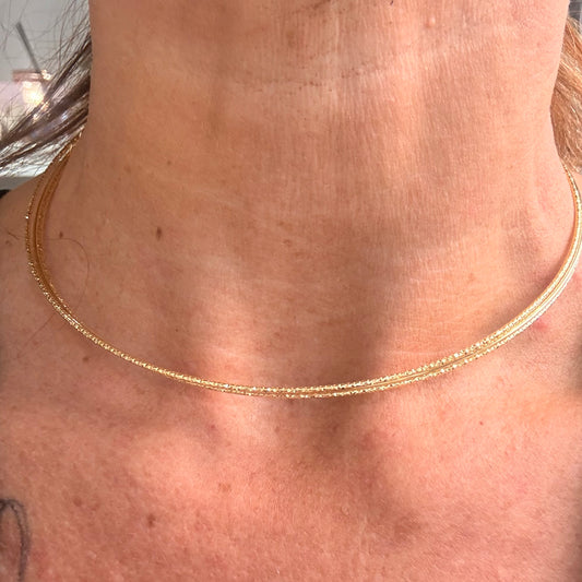 Collana Rigida Diamantata a tre fili uniti - by Samyijoux