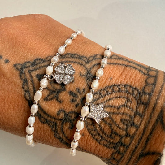 Bracciale Perle di fiume e Charme - by Samyijoux