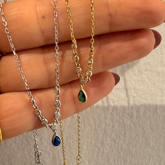 Collana con goccia colorata - by Samyijoux