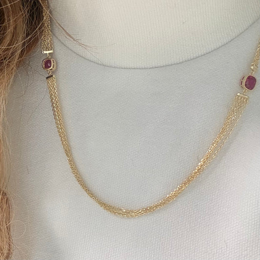 Collana Multifilo e zirconi - by Samyijoux