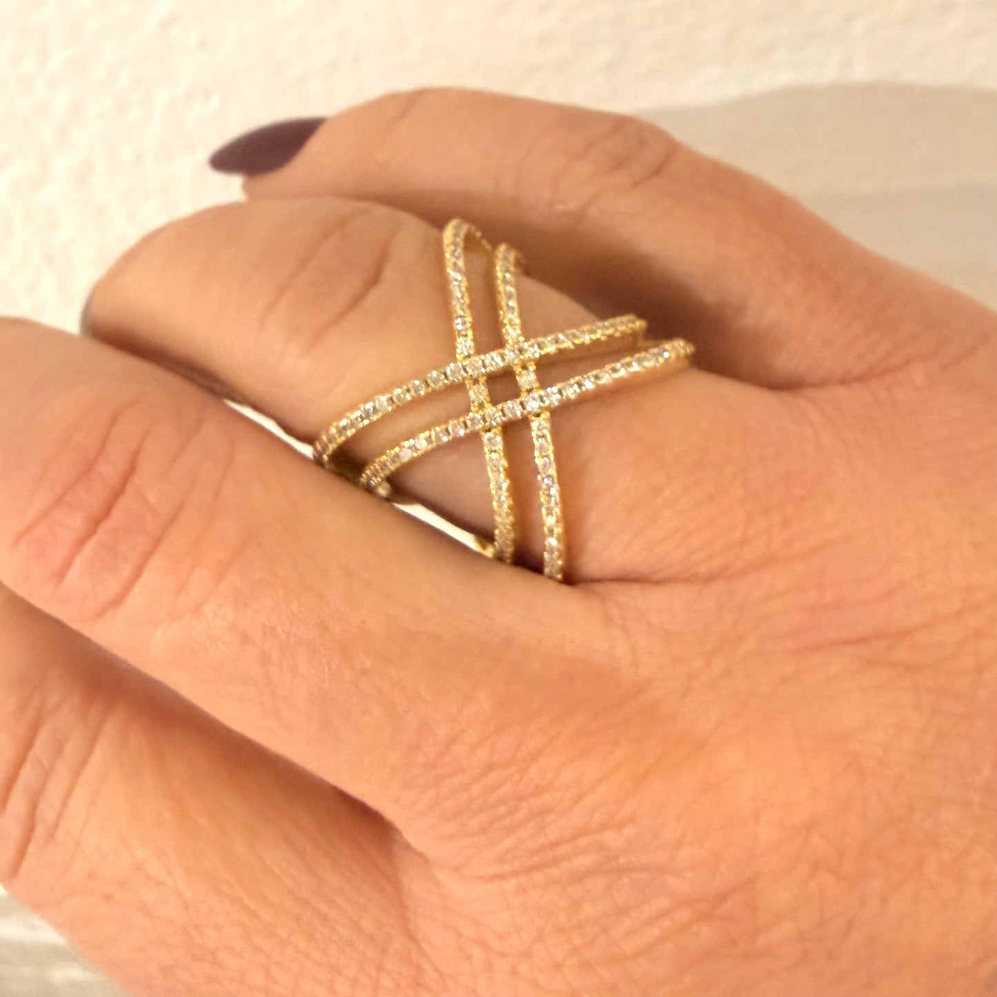 Anello doppio incrocio - by Samyijoux