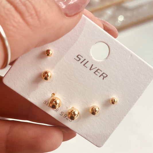 Orecchini Kit 3 fori Palline - by Samyijoux