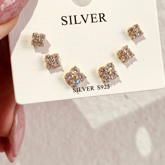 Orecchini Kit 3 fori Fiore - by Samyijoux