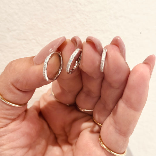 Hoops Fini con zirconi SF  - by Samyijoux