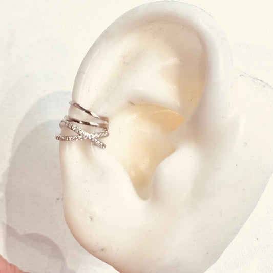 Earcuff Incrocio zirconato - by Samyijoux