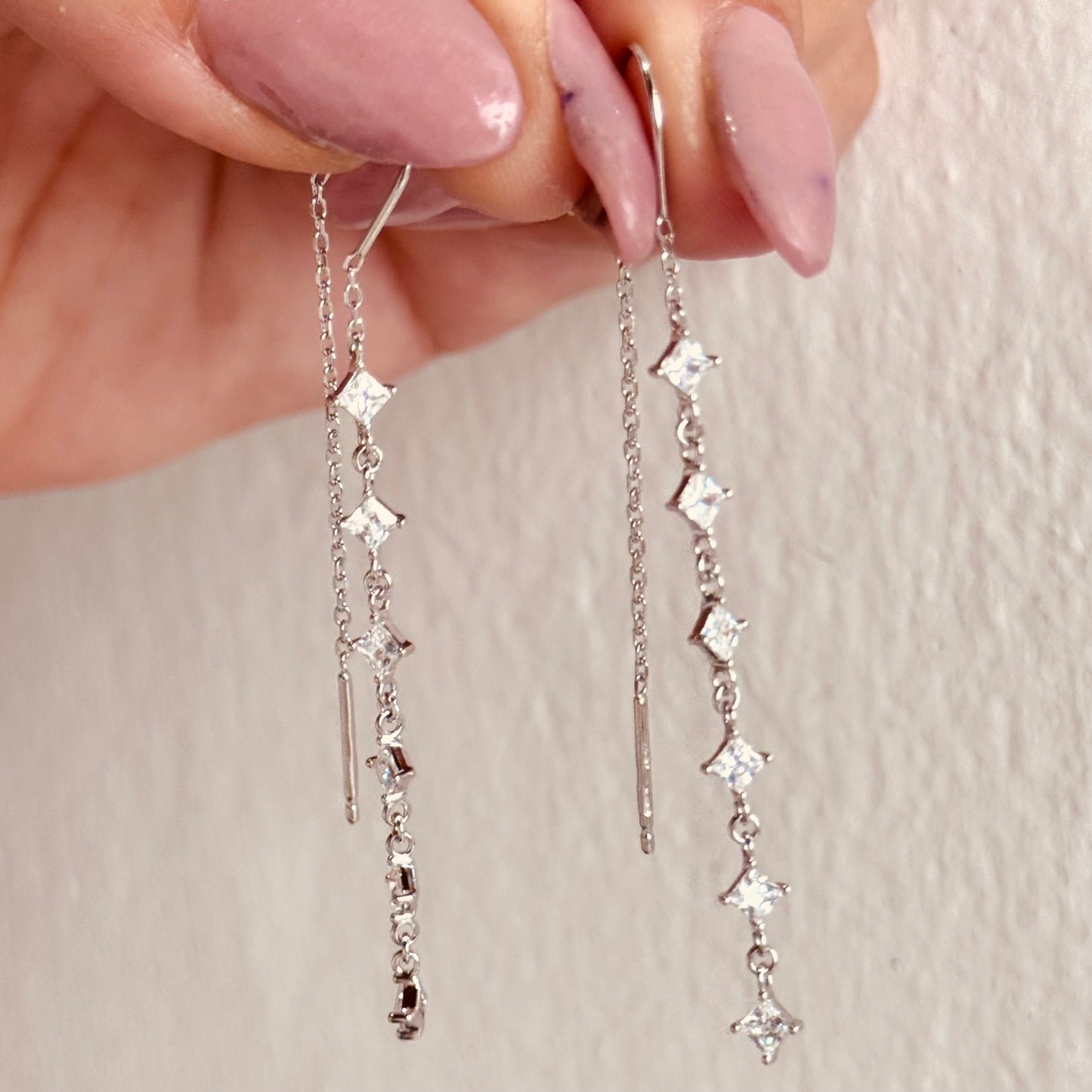 Orecchini Sali e Scendi Carrè - by Samyijoux