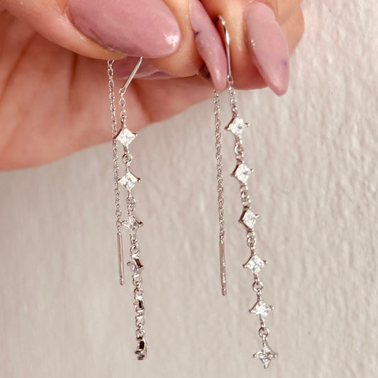 Orecchini Sali e Scendi Carrè - by Samyijoux