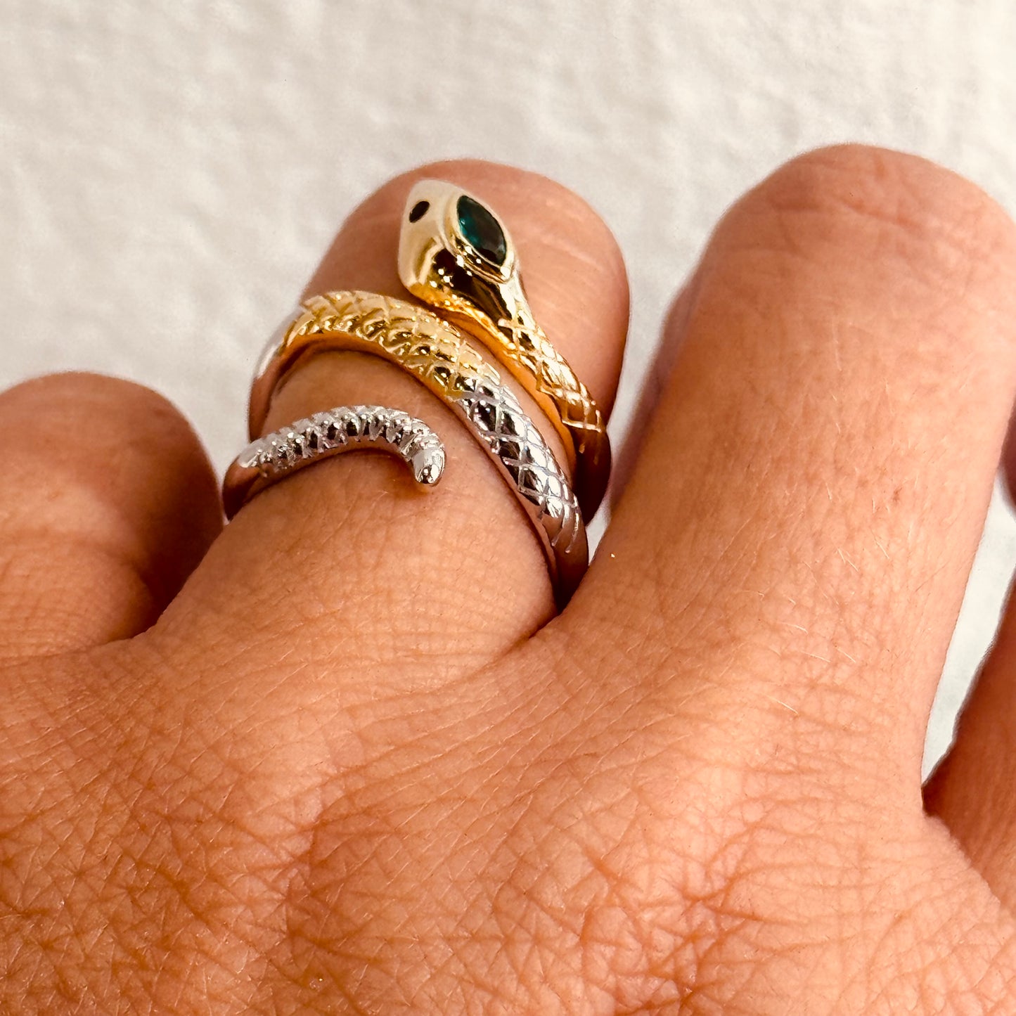 Anello Serpente bicolore - by Samyijoux