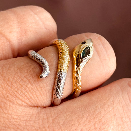 Anello Serpente bicolore - by Samyijoux
