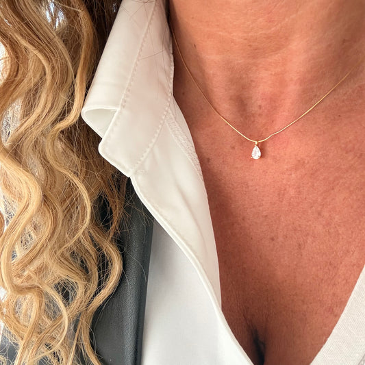Collana con zircone a goccia - by Samyijoux