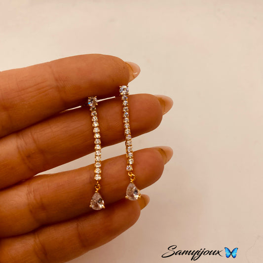 Orecchini tennis pendenti - by Samyijoux